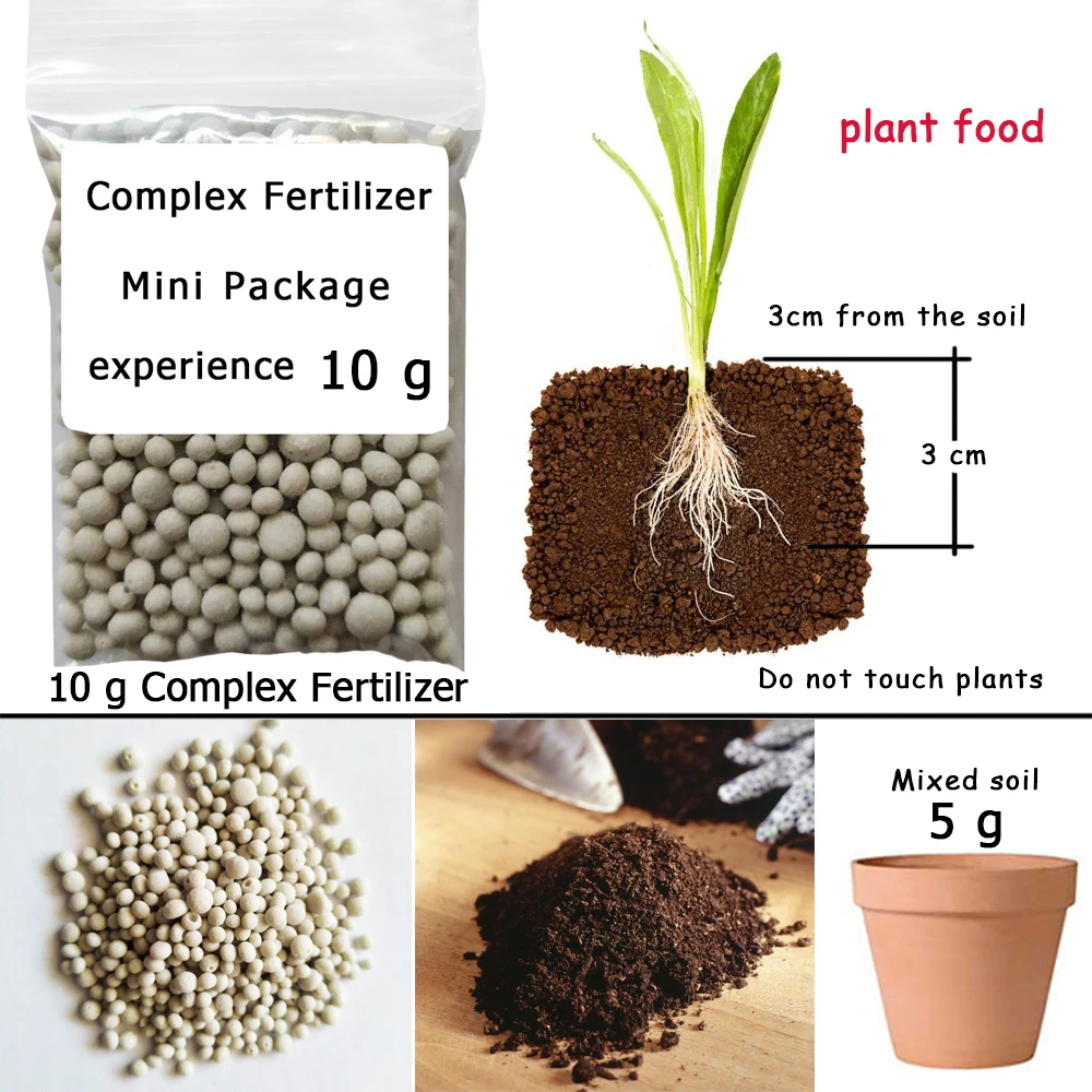 10 g Complex Fertilizer NPK Nitrogen-Phosphate-Potassium Mini Package Purpose Safe And Pollution Free Use Flower Plant Food