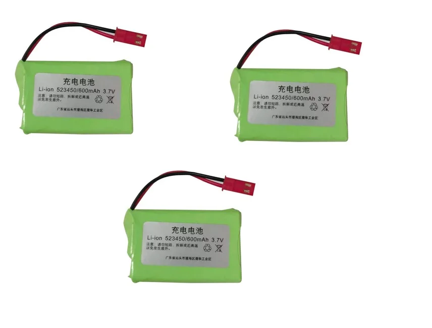 3.7V 600mAh  Li-ion Battery for RC toys Cars Tank Robot Electric water gun 3.7V rechargeable high capacity lithium battery