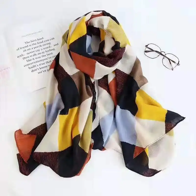 2022 Spain Fashion Daisy Floral Tassel Viscose Shawl Scarf Lady Print Soft Pashmina Stole Wrap Snood Bufandas Muslim Hijab Sjaal