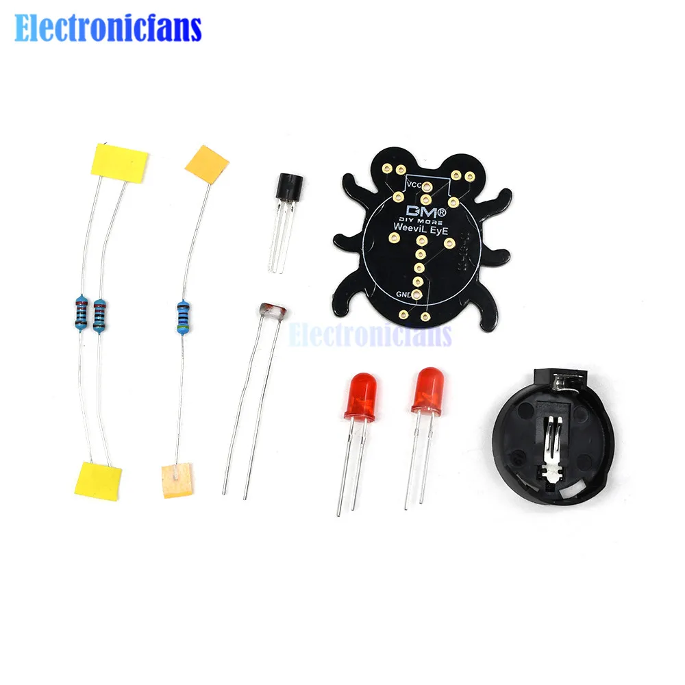 Weevil Eye Electronic Diy Kit Beginner Learn To Solder Fun Kit Handmade Gift Fit for Student Experiment Parent-Child Interaction