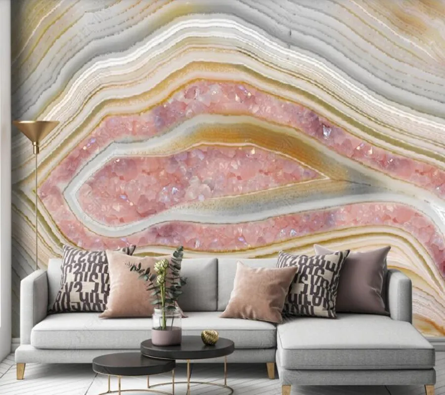 

Papel de parede light luxury microcrystalline marble agate slice background wall 3d wallpaper,bedroom KTV bar mural wall decor