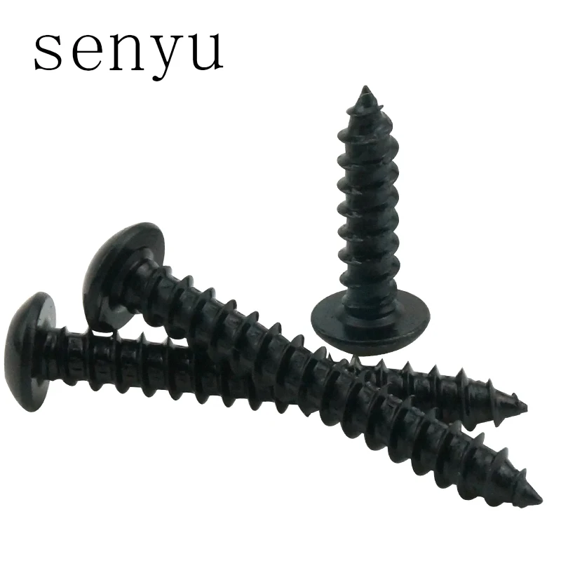 GB/T 8.8 degree M3 M4 M5 M6 BLACK Round Head Hexagon Head Cup Model Self-tapping add hard sound carbon steel screws image 2