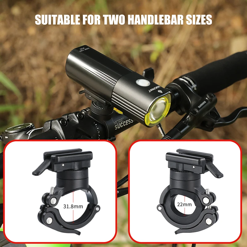 Gaciron H07M Bike Headlight Holder Suitable for Two Handlebar Sizes Quickly Installation Faster and easier Bicycle Accessories