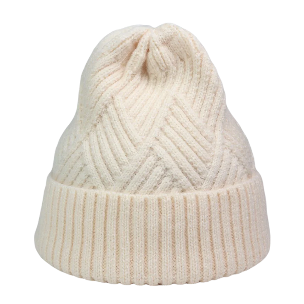 Stretchy Plain Stripe Beanie Women\'s Knit Hats Soft Winter Skully Cap Warm Gorros de Wool Beige Blue Black Green