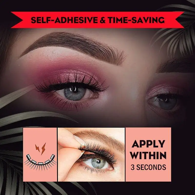 Reusable Self-Adhesive Eyelashes หลาย Reversible กาว Self-Adhesive คู่ Dropshipping