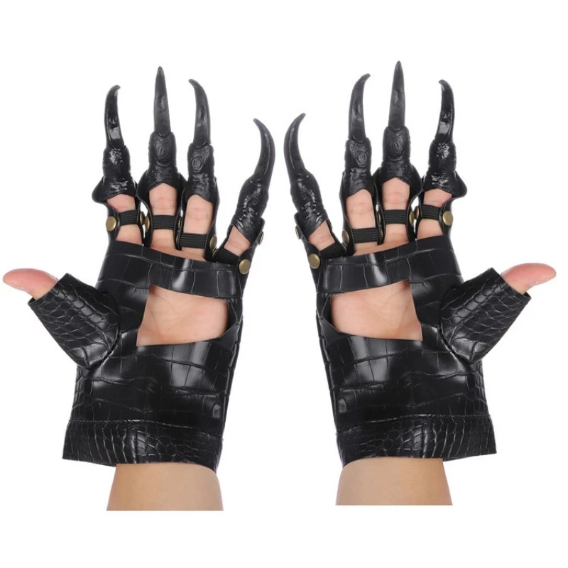 Dragon Claw Halloween Long Nail Glove Medieval Witch Vampire Zombie Cosplay Scary Props Gothic Gloves Devil Finger Armor Cover