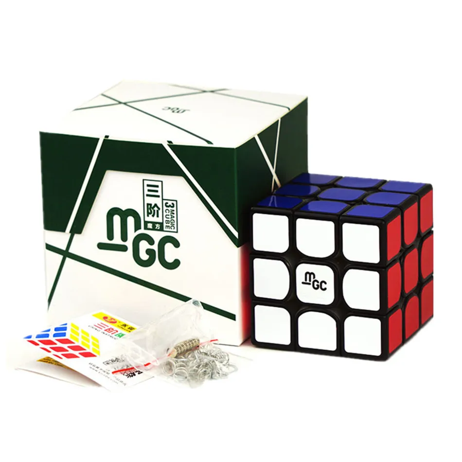 Yj MGC 3x3x3 マジックキューブ磁気 3x3 スピードキューブブラックコアパズルおもちゃギフト子供大人プロフェッショナルキューブゲーム
