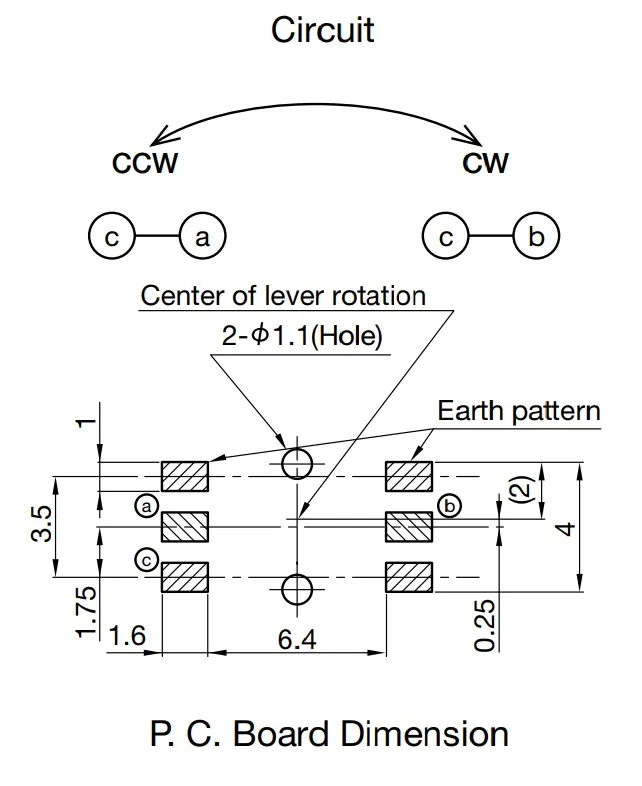 3Pcs Japan 3/Three-way left and right reset dial switch, multi-directional toggle switch, three-way multi-function reset