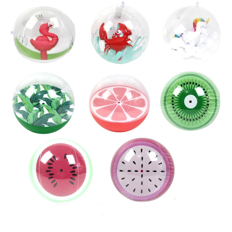 Giocattoli gonfiabili caldi della palla di Ins per la piscina della spiaggia del bambino gioca la palla giocattoli all'aperto di apprendimento molle giocattoli dell'acqua molle del PVC fenicottero 1pcs