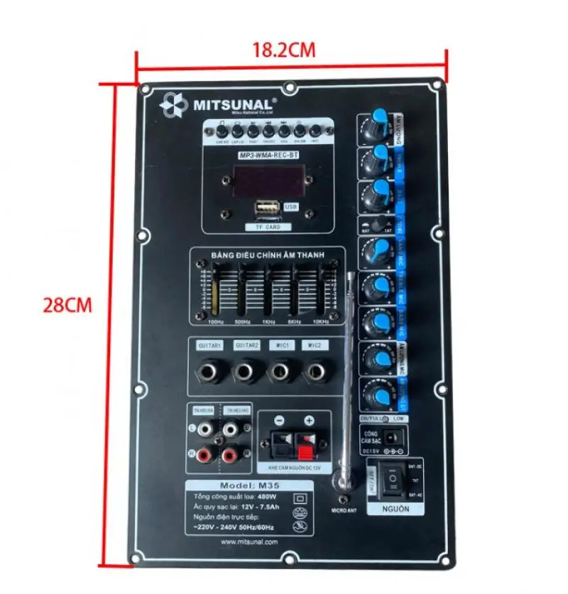 

12V 150W High-Power Bluetooth Power Amplifier Board Portable Trolley Mobile Speaker Power Amplifier Board