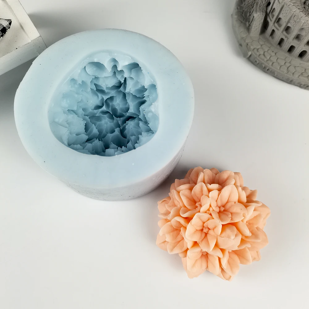 HC0283 PRZY Molds Silicone Hydrangea Flower Mold Decoration Plant Soap Molds Ochid Flowers Candle Moulds Bouquet Making Clay