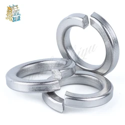 2-100pcs GB93 A2 304 Stainless Steel Spring Split Lock Washer Elastic Gasket M1.6 M2 M2.5 M3 M4 M5 M6 M8 M10 M12 M16 M20 M24