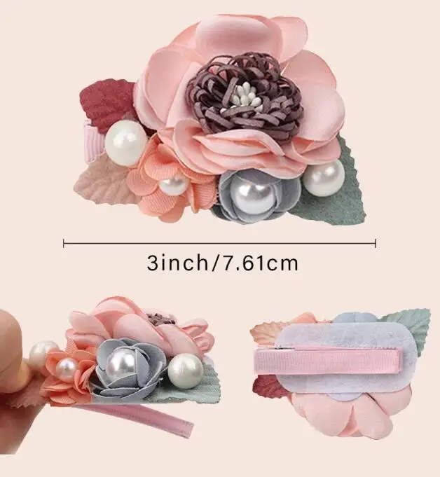 21pc/lot Chiffon Flower Hair Clips Pins Accessories Cute Hair Clips Pins for Baby Girls Hairpins Toddlers Kids Hair Accessories