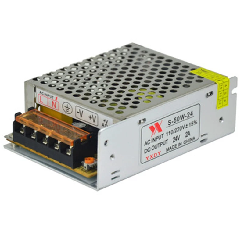 التيار المتناوب 220 فولت إلى تيار مستمر 12 فولت 24 فولت تحويل التيار الكهربائي 50 واط 2A محرك كاميرا مراقبة محول محول #2