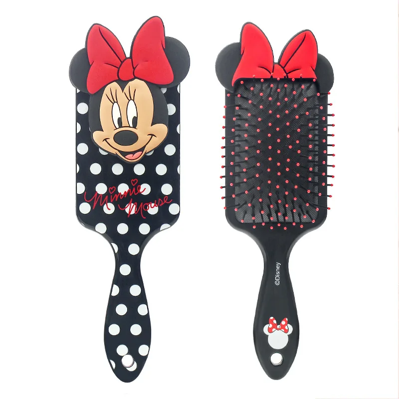 Disney Cartoon 3D Airbag Comb Mickey & Minnie Mouse Bow Shape Antistatic Girl Comb Girl Air Cushion Massage Comb