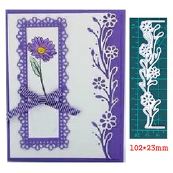 Metal Cutting Dies Stripe Floral Frame New Craft Cut Die Mold for Scrapbook Card making Knife Mould Blade Punch Stencils Dies