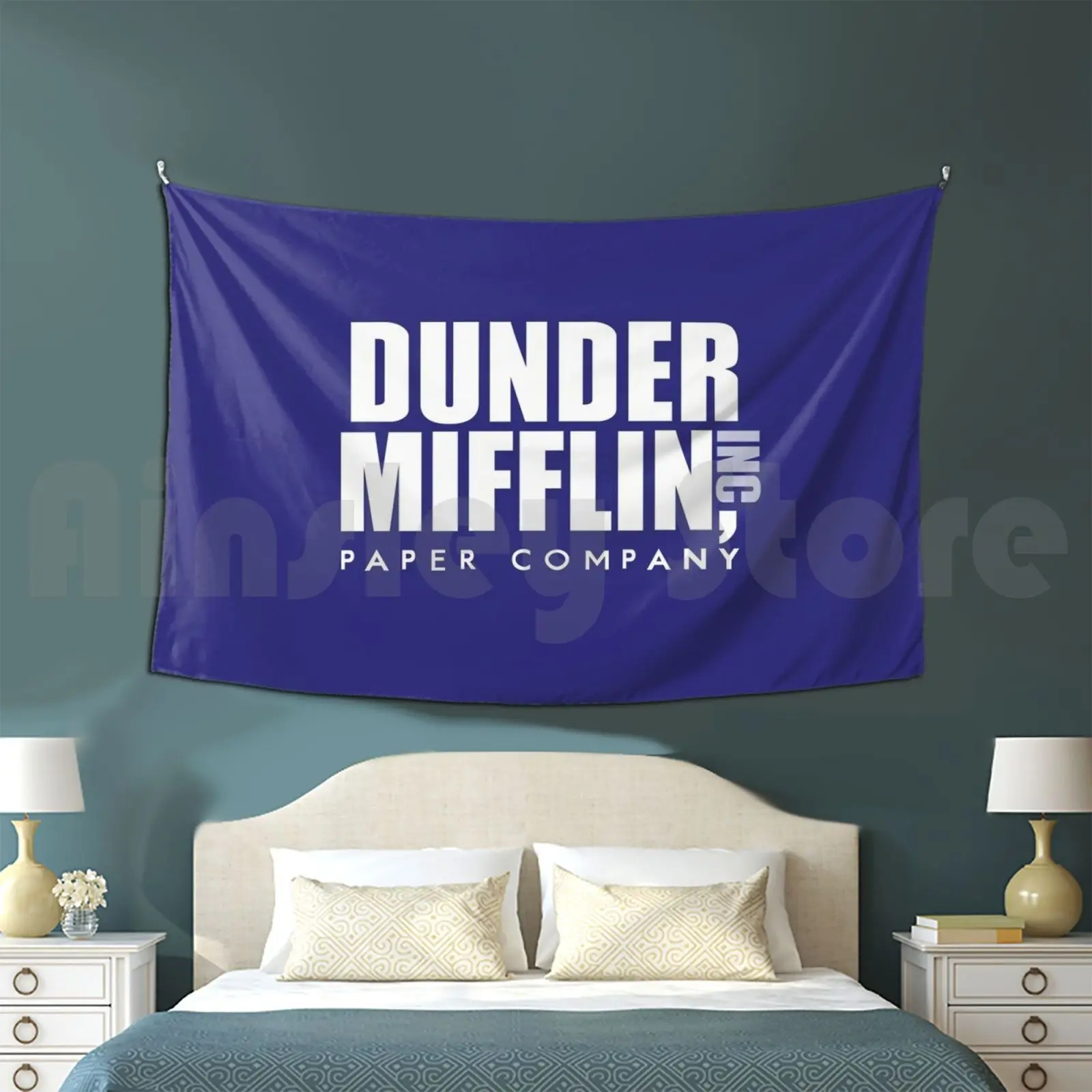 Dunder Mifflin Paper Company Customized Tapestry The Office Jim Halpert Dwight Schrute Dunder Mifflin