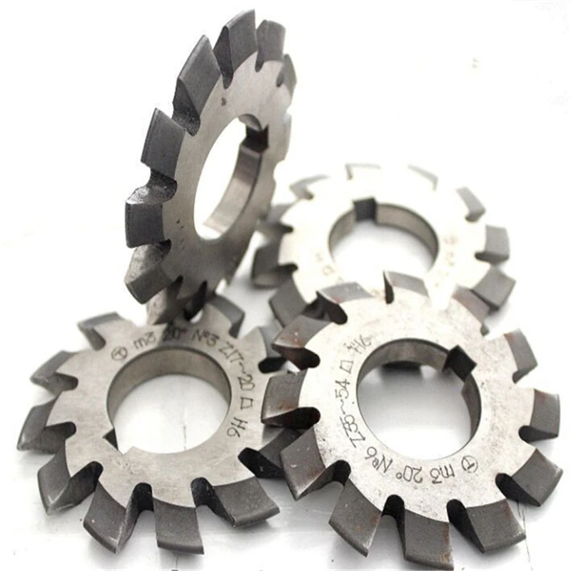 1PCS M0.5 M0.75 M1 M1.25 M1.5 M2 M2.5 M3 M4 M5-M10 Modulus PA20 degrees NO.1-NO.8 HSS Gear Milling cutter Gear cutting tools