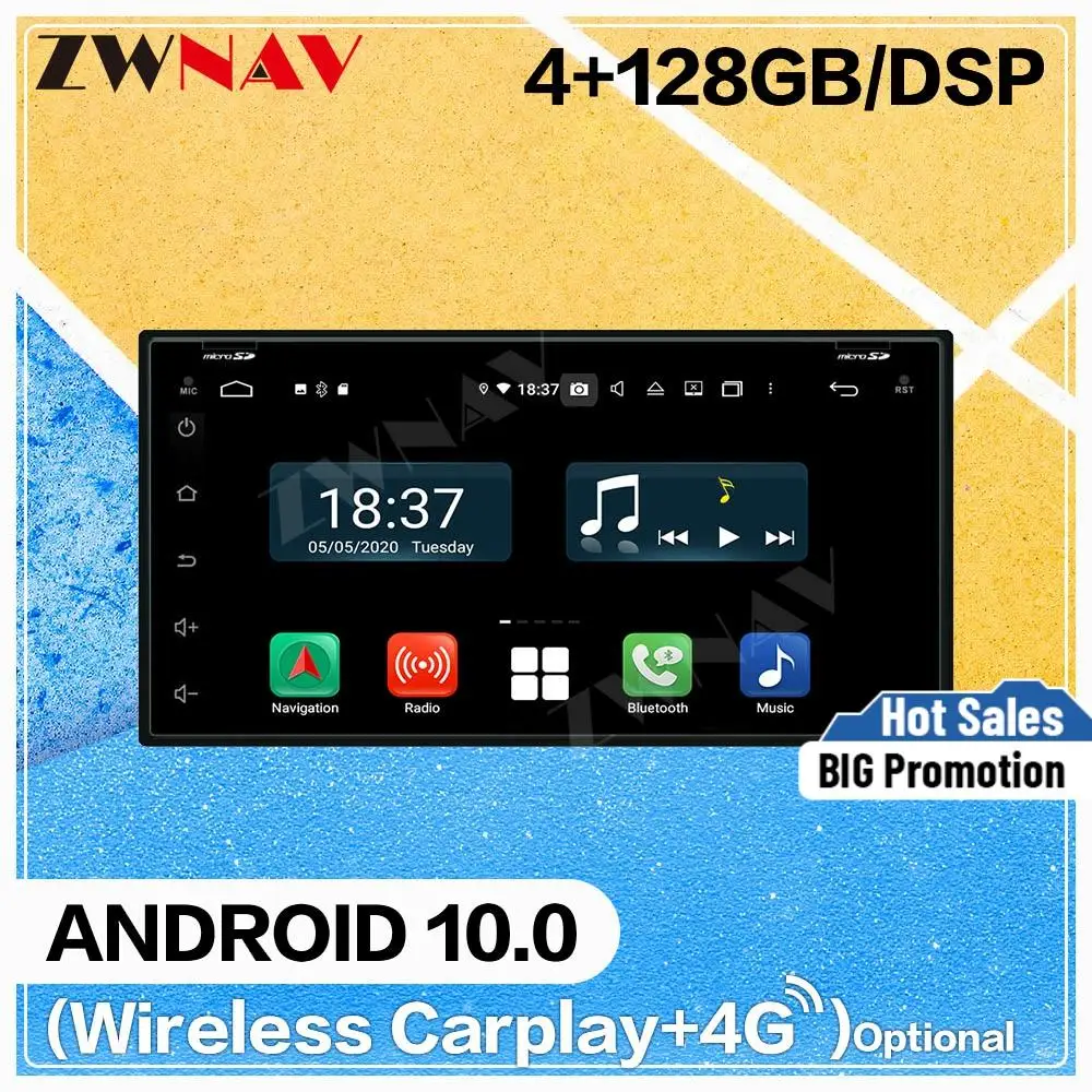 128GB Carplay Android 10 DVD Player for Nissa Universal Micra 2010 2011 2012 2013 2014 2015 GPS Navi Auto Radio Stereo Head unit