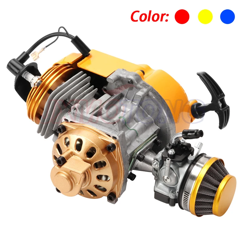 49cc 2 Stroke Mototcycle Complete Engine Motor With Air Filter Carburetor Bike Mini Dirt ATV Quad