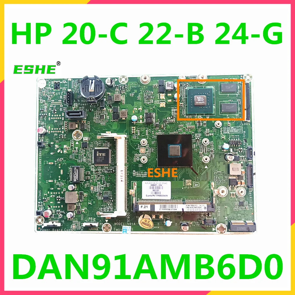 DAN91AMB6D0 For HP 20-C 22-B 24-G Series AIO PC Motherboard P/N 844831-001 844831-005 Motherboard With video card