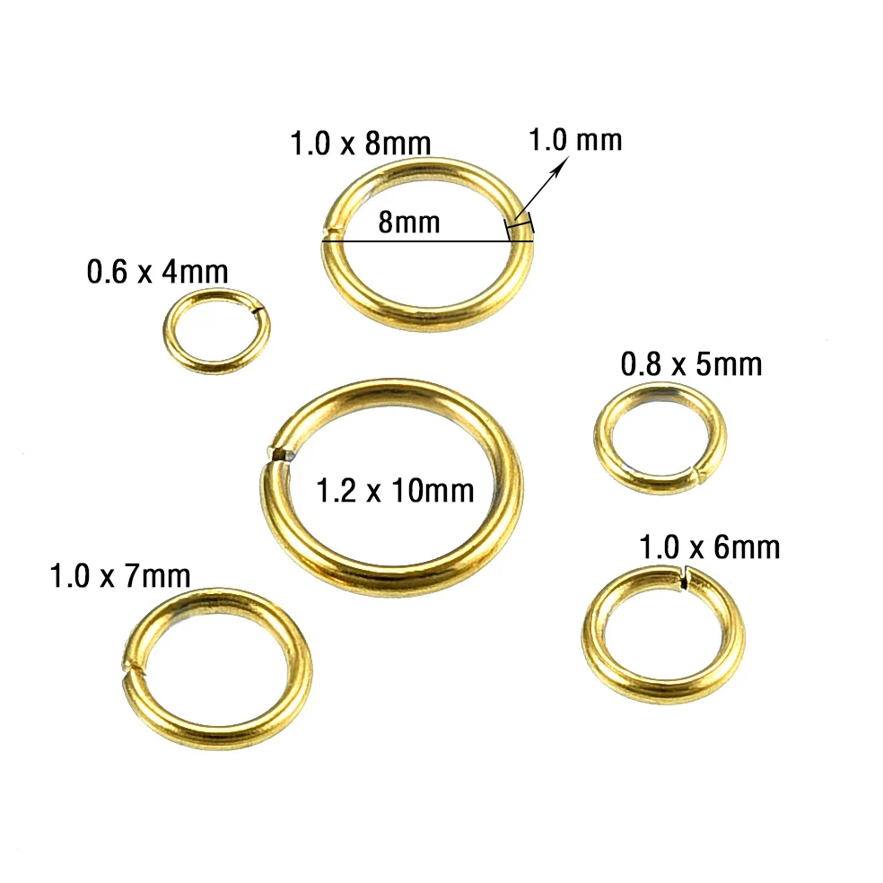 100pcs/lot Stainless Steel Open Jump Rings Direct 4/5/6mm Split Rings Connectors for DIY Jewelry Findings Making