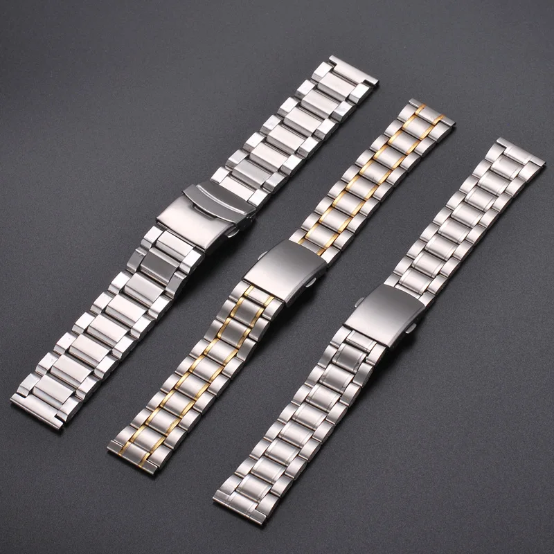 12 14Mm 16Mm 18Mm 20Mm 22Mm 24Mm Rvs Links Horloge Bands Strap Horloge sluiting Armband Vervanging Licht Gewicht Band