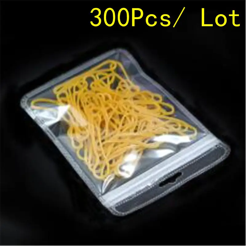 300Pcs/ Lot Clear Zip Lock Packaging Bags Hang Hole Self Seal Plastic Zipper Pouches for Jewelry Keys Cards Toy Hair Decoration