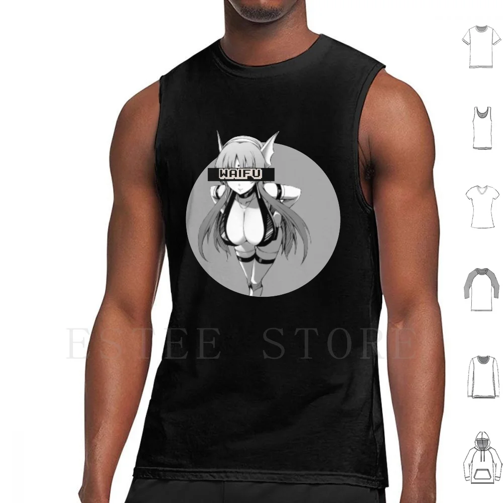 Waifu-Anime Girl Tank Tops Vest Sleeveless Anime Manga Kawaii Sexy Anime Girl Anime Girls Weeaboo Senpai Ecchi Hentai