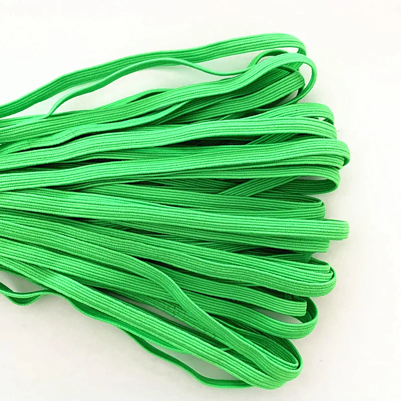 5-20 meters Light green DIY Woven Elastic Sewing Ribbon Household Mask 6mm NHS Dress