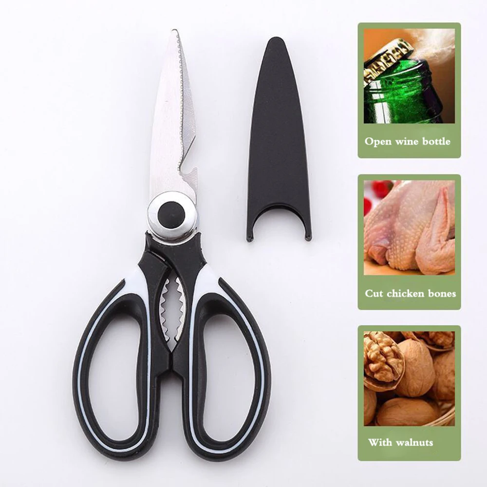 Kitchen Scissors Stainless Steel Multipurposes Shears Tool For Food Chicken BBQ Meat Herb Scissors Multifunctional Kitchen Tools