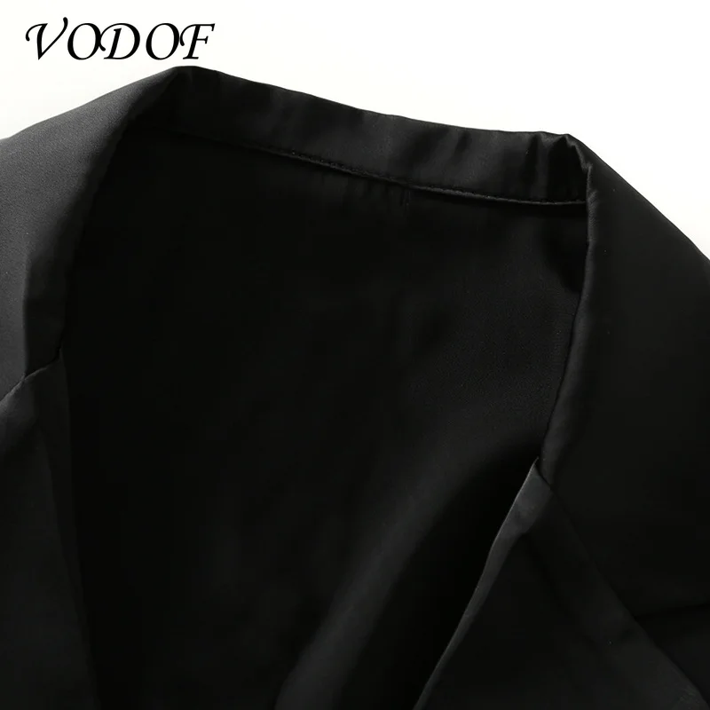 VODOF-Chaqueta informal de talla grande para mujer, blazer de color puro para oficina, Otoño, 2020