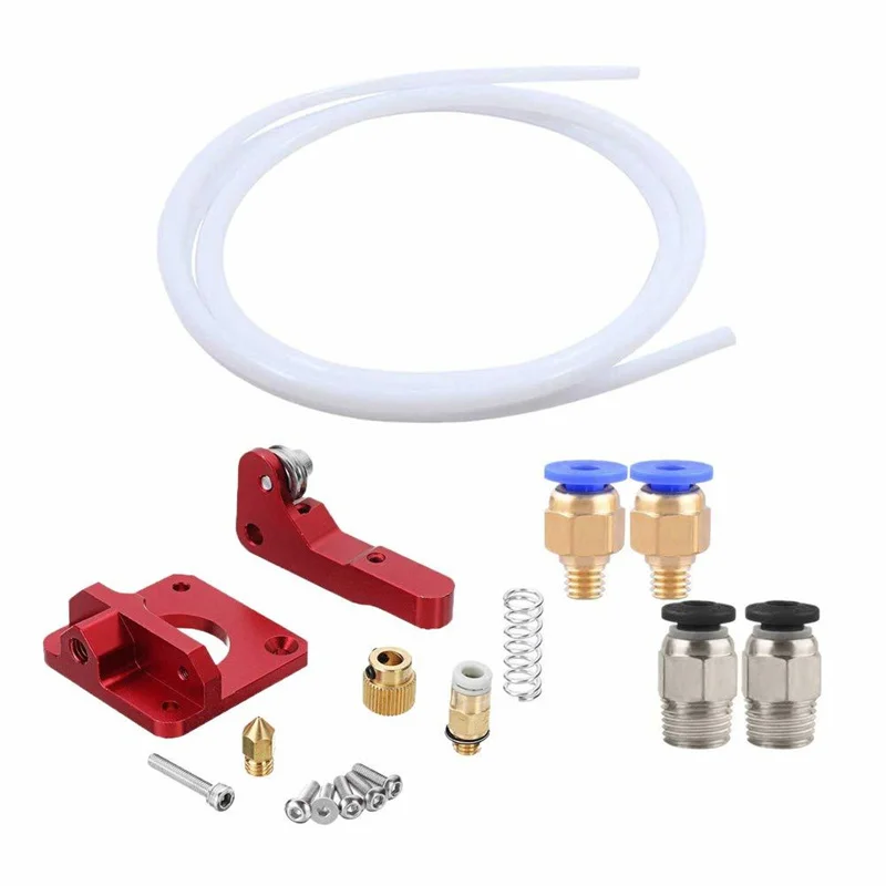 Nieuwe Extruders 1.75 3Mm Rechterhand + 1M Ptfe Buis + 2Pcs Pc4-m6 + 2Pcs Pc4-m10 pneumatische Connector Voor 3d Printer Cr-10 ENDER3