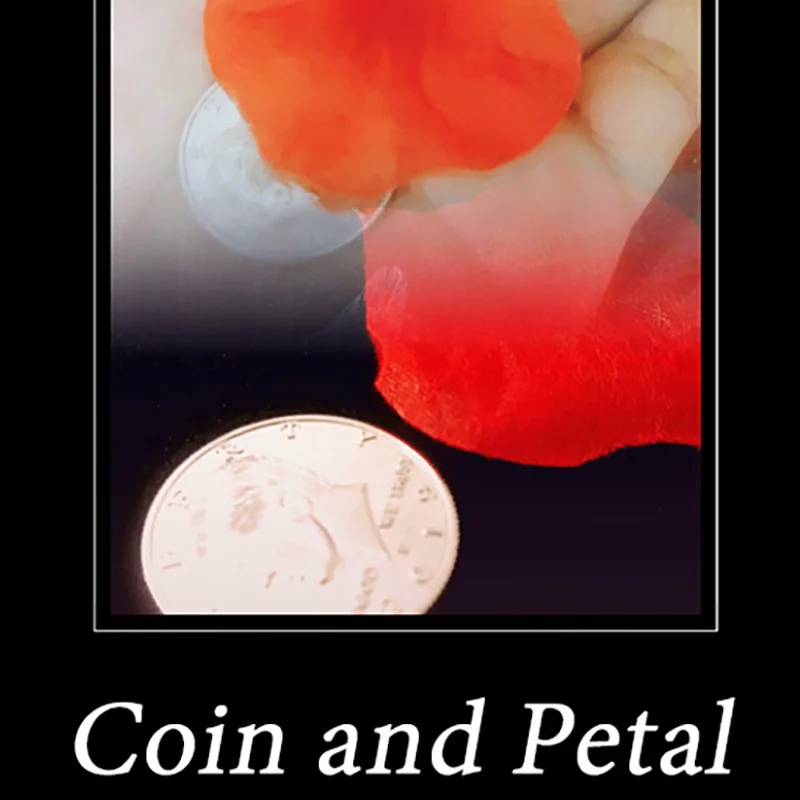 Coin and Petal Magic Tricks Flower Petal to Coin Appear Romantic Magician Accessory Close Up Illusions Prop Gimmick Mental Magia