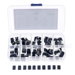 Kit surtido de chips de circuito integrado IC, JRC4558, LM358, NE555, NE5532, VIPER22A, DS1302, OP07, LM386, TDA2822, UC3845, 100 unids/lote por caja