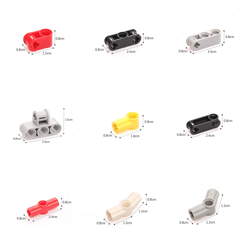 Conector Moc para blocos de construção, brinquedos educativos para crianças, diy, diy, compatível com montagens, 10 peças