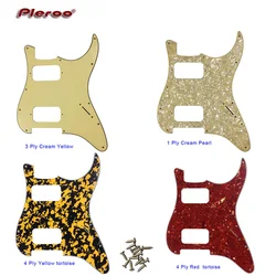 Pleroo Custom Guitar Parts - For 72' 11 Screw Hole Standard St HH Humbuckers Guitar Pickguard No Control Holes Cratch Plate