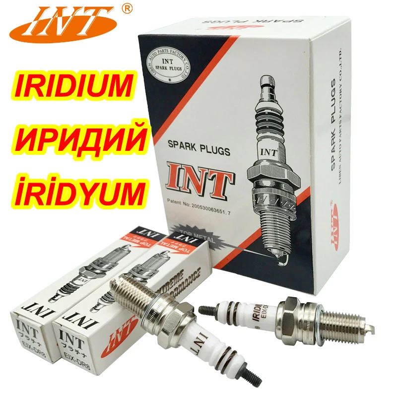 4PCS INT IRIDIUM MOTOR spark plug EIX-DR8 for DPR8EIX-9 DPR8EA-9 DR8EIX DR8EA DR8EGP IX24 IX24B X24ESRZ-U X24ESZU9 R6G A6GC