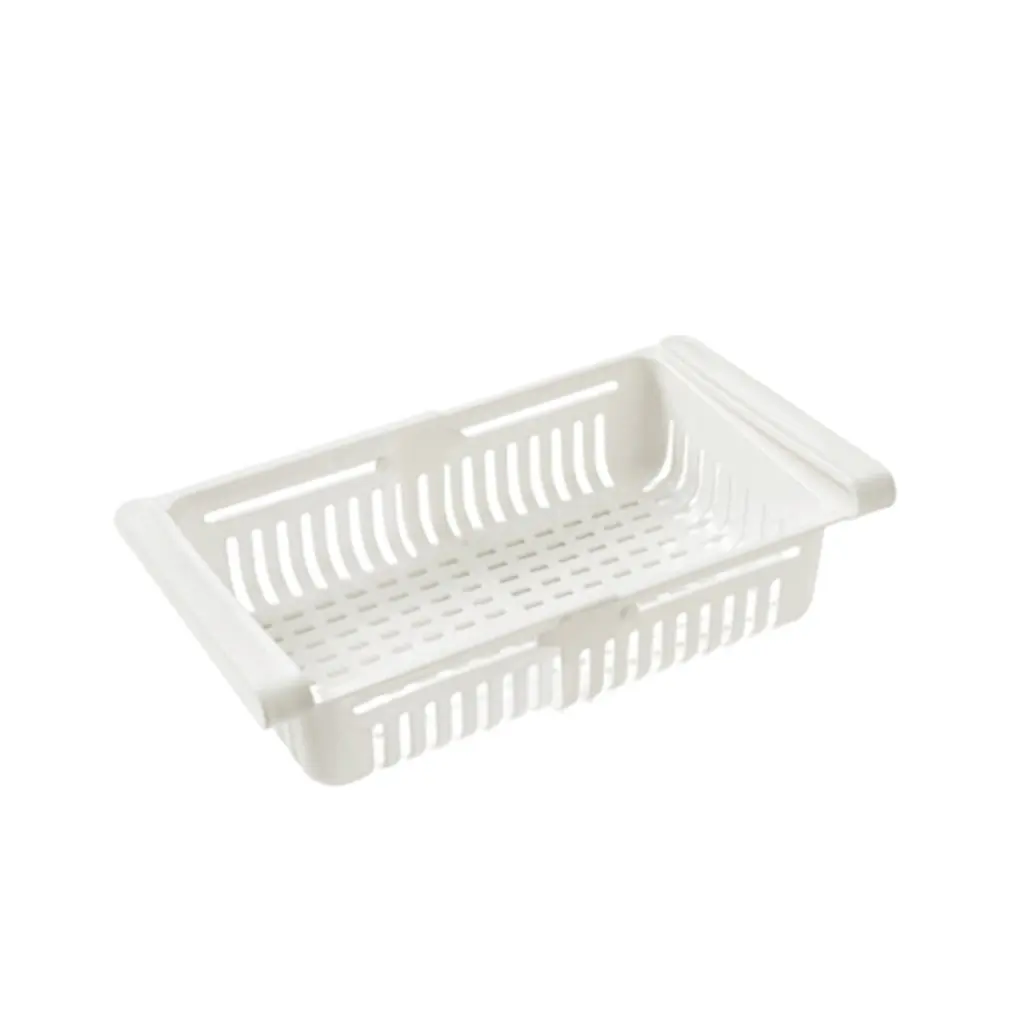 1PC Adjustable Stretchable Fridge Organizer Drawer Basket Refrigerator Pull-out Drawers Fresh Spacer Layer Storage Rack
