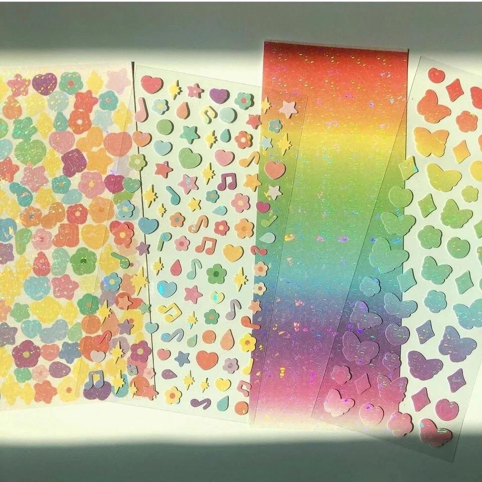 Gradient Laser Butterfly Sticker South Korea Ins Creative Simple Hand Account DIY Material Sticker Stationery