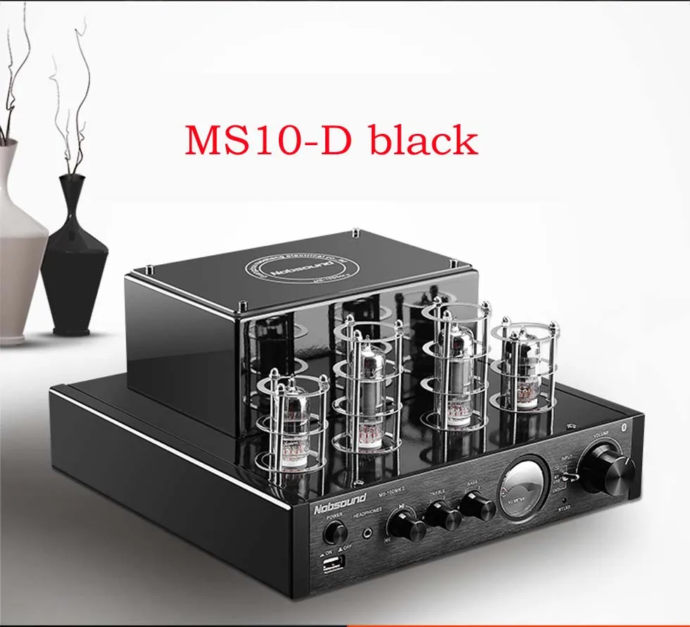 Nobsound-MS-10DMK الثاني بلوتوث أنبوب مكبر للصوت مع العرض ، حمى ستيريو Preamplifier ، نسخة مطورة ، 6P1 ، 2x25 واط ، AC220V