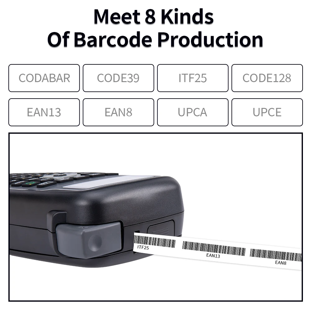 E1000 Label Printer+10PK Tape  Portable Handheld Labeling Machine QWERTY Keyboard Industrial  Compatible for Brother TZe-231 221