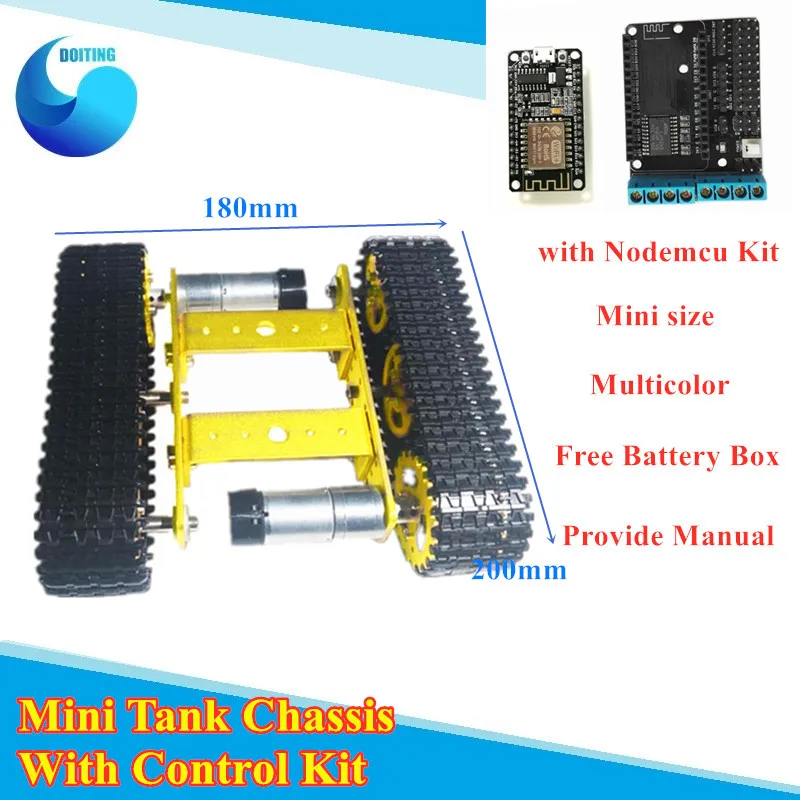 

Metal Crawler Tank Car Chassis with Nodemcu Kit RC Wireless WiFi Controller Kit RC Tracked Car Chassis Robot DIY Toy Kit