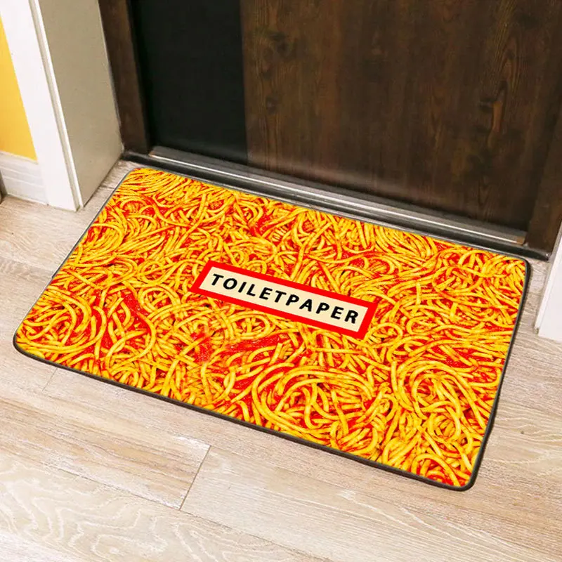 Funny Toiletpaper Illustration Rug Living Room Corridor Access Bathroom Bedroom Bedside Carpet Door Mat Kitchen Tatami Pad