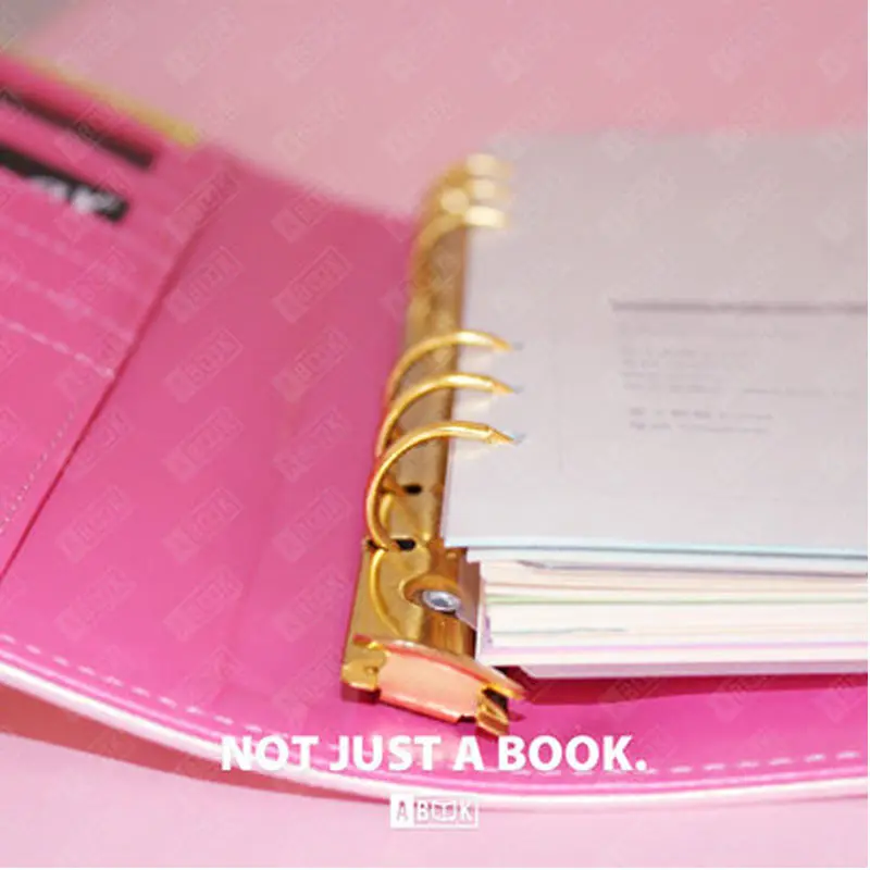 Yiwi A5 A6 Pink Diary Binder Notebook Portable Planner Book Stationery