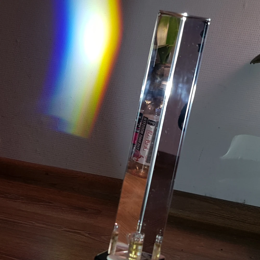 Rainbow Crystal Glass Effects Filter for Photo Studio Shooting Photography Triangular Prism Without Stand 30x30x150mm