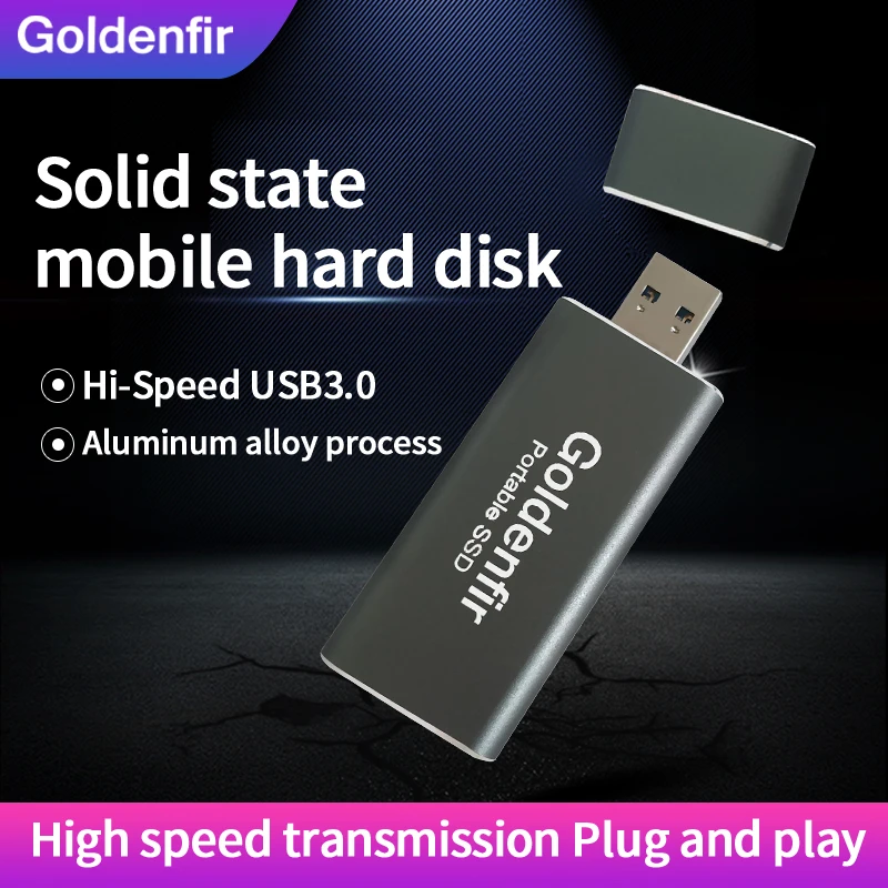 Goldenfir Mini Portable SSD USB 3.0 60GB 64GB 120GB 128GB 240GB 256GB 480GB 512GB 960GB 1TB External Solid State Drive