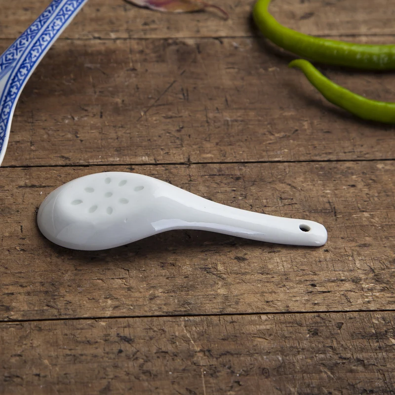 4pcs/Lot Chinese Blue and White Porcelain Rice Soup Spoon Vintage Jingdezhen Ceramic Small Spoons Kitchen Tableware Accessories