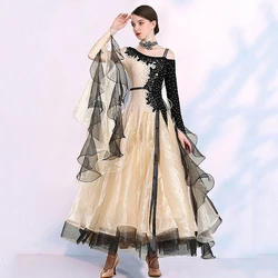 Ballroom Dance Competition Dress Custom High -end Women Modern Performance Clothes Tango Viennese Waltz  Stage Wear Costume