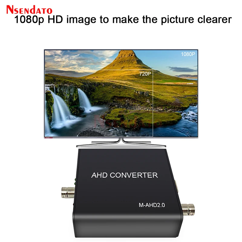 كامل HD دعم التعرف التلقائي 5MP 2MP 720P 1080P AHD إلى HD VGA CVBS محول ل كاميرا تلفزيونات الدوائر المغلقة اختبار الفيديو تحويل محول